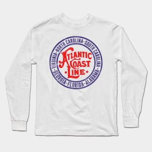 Atlantic Coastline Railroad --- Vintage Style Faded Design Long Sleeve T-Shirt